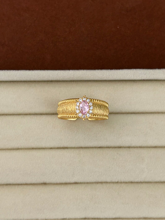 Avira Pink Cuff Ring