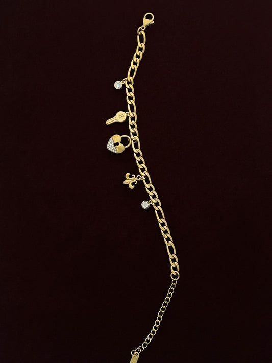 Key To My Heart Charm Bracelet