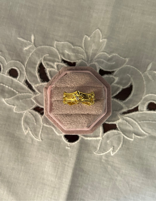 Fleur De Lis Cuff Ring
