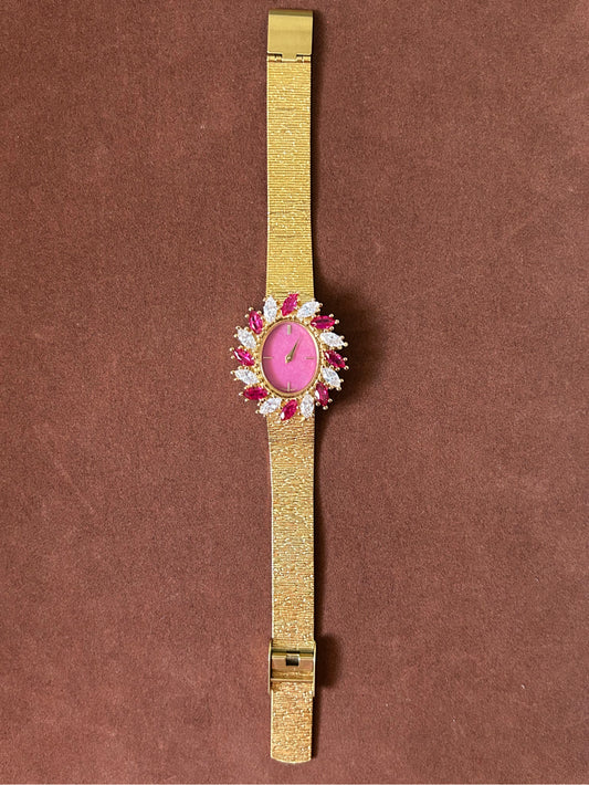 Pink Jade Rosette Watch