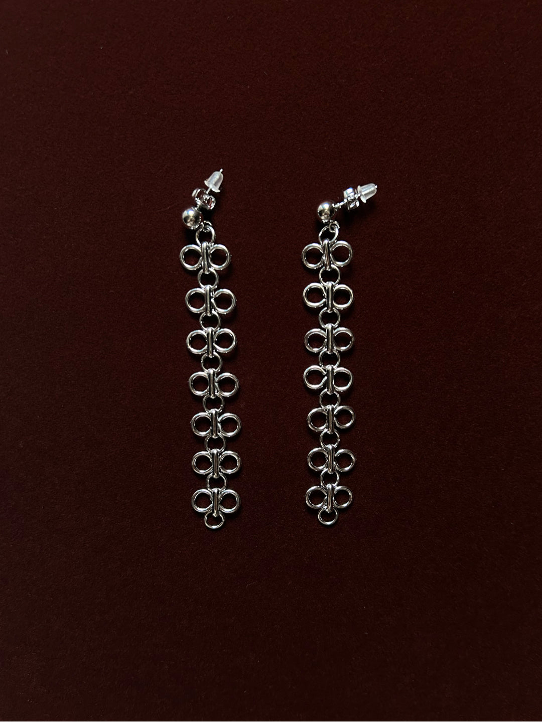 Clover Tassel 304 Stainless Steel Earrings