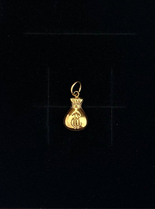 Wealth Gold Plated Stainless Steel Charm