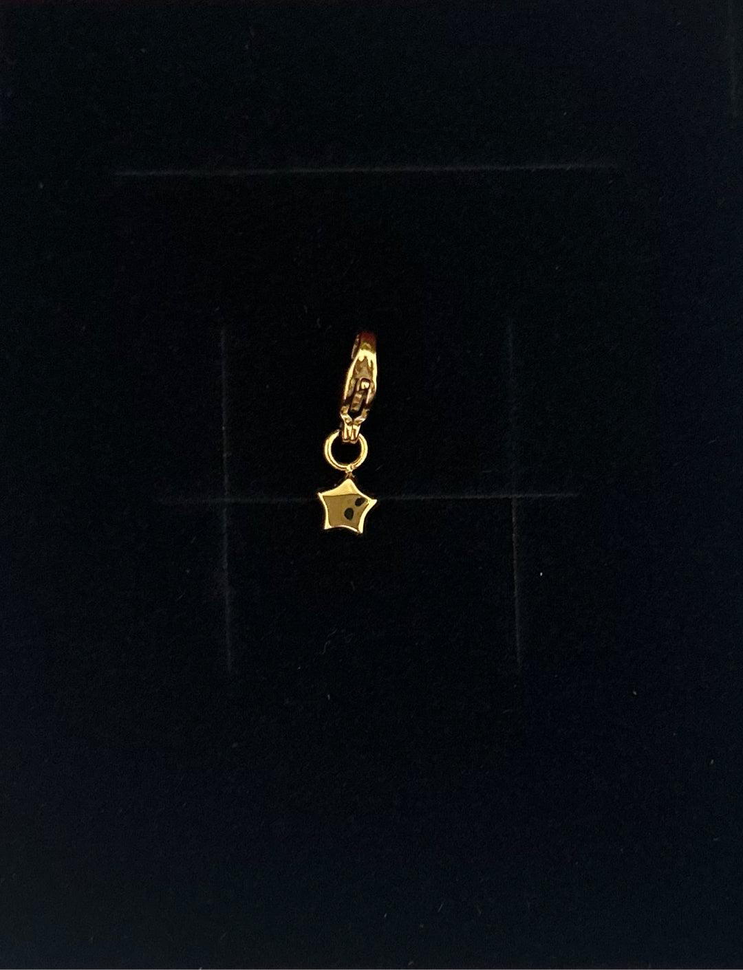 Star Gold Plated Stainless Steel Charm With Lobster Clasp